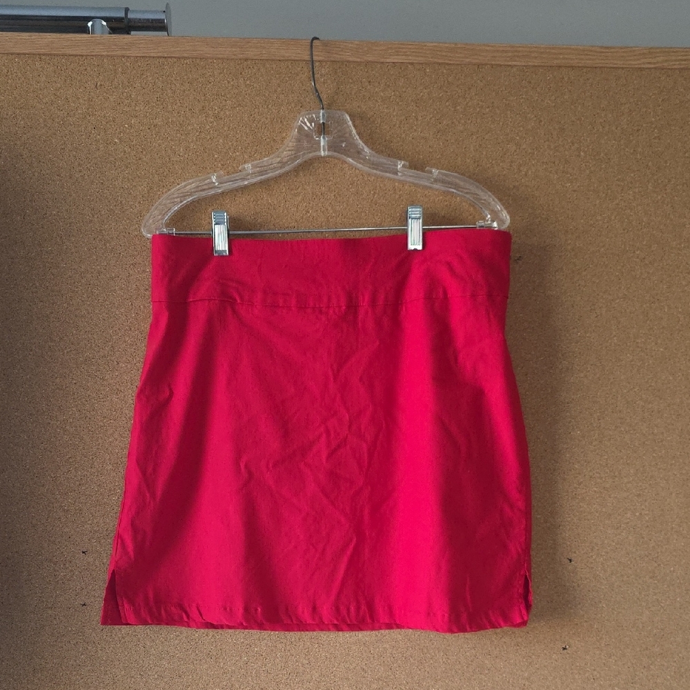 Rafaella Spring Summer Red Mini Skort Breathable Shorts Underneath Size L
